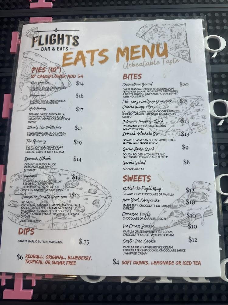 Flights Bar and Eats Menu image 1